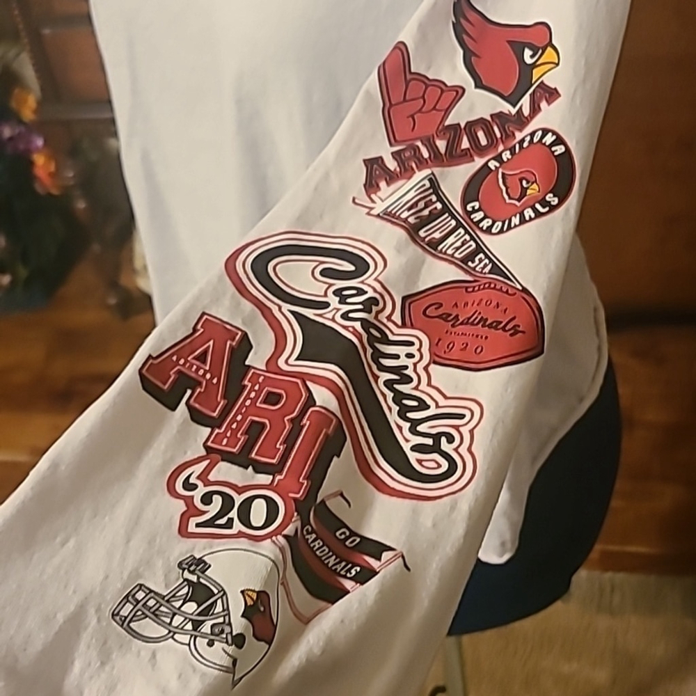 Arizona Cardinals XXL Wear. #1059) white long sleeve tee by Erin Andrew's.